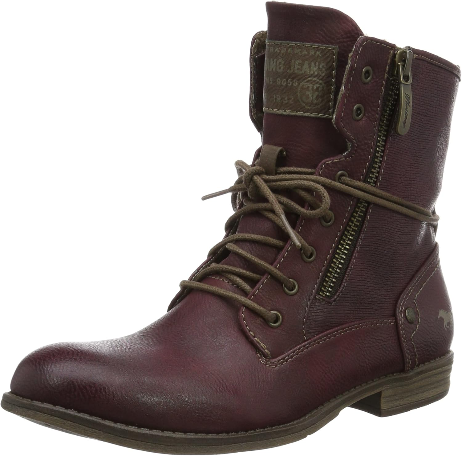 bottes mustang rouge