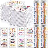 Crtiin Easter 48 Pcs Include 24 Bible Verse Notepad 24 Pencils Kids Christian Church Gifts Students Classroom Award Religious Notebook Bible Pencils Prayer Pocket School (White Jesus,White)