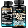 Phosphatidylserine 400 mg with L-Theanine, Magnesium & Vitamin B6, Rhodiola Rosea - Brain, Memory & Focus Support - Certified NON-GMO, Naturally Derived & Bioavailable - Made in USA - 120 Сapsules