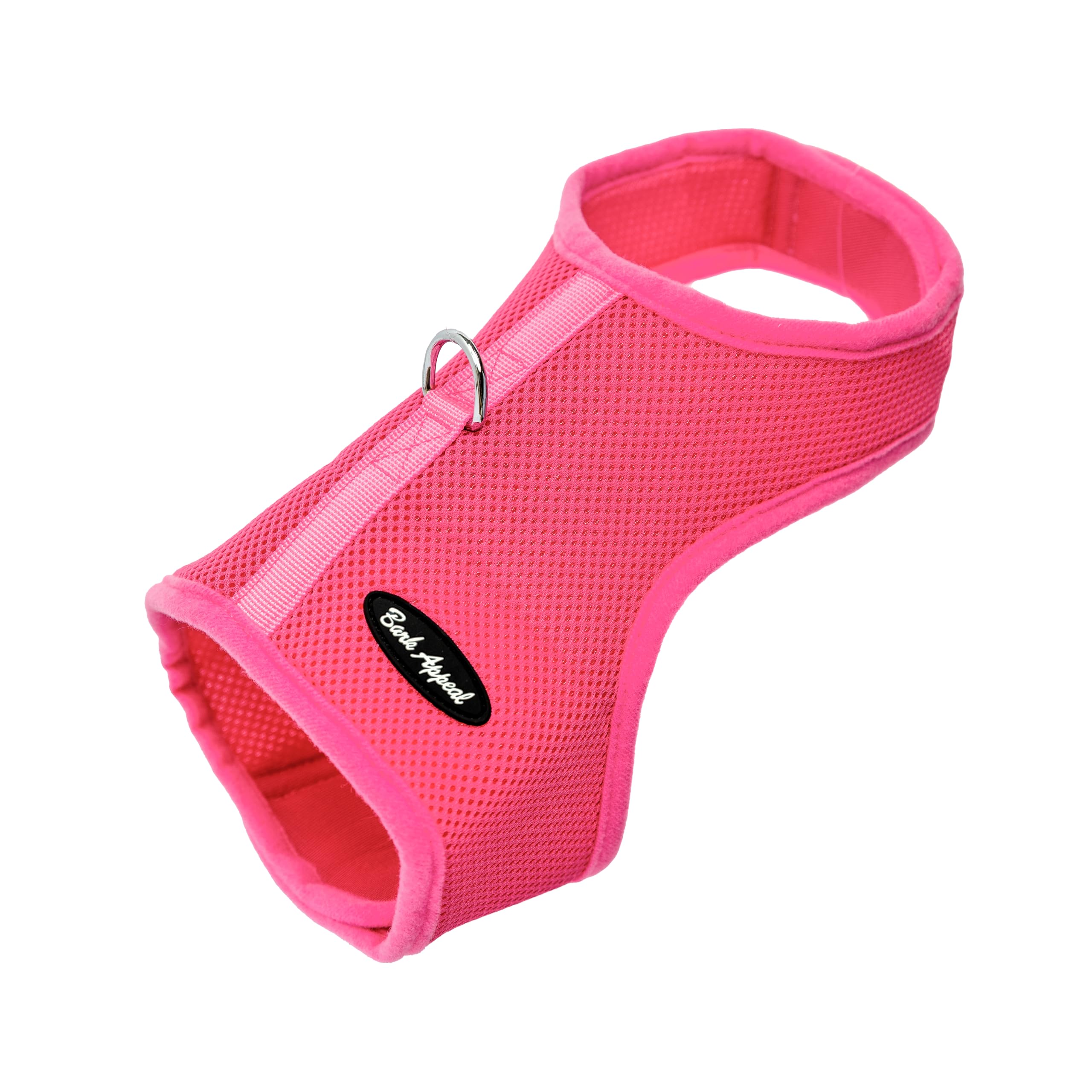 Photo 1 of Bark Appeal Pink Wrap N Go Dog Harness for Small-Medium Pets – Soft Solid Mesh Vest Harness for Dogs, Puppies, Kittens & Cats – Easy Buckle-Free Design for a Comfortable Fit – Small