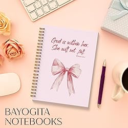BAYOGITA Pink Coquette Bow Christian Spiral