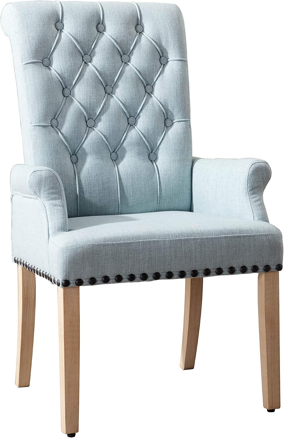 Amazon.com - Linen Fabric Accent Chairs, Upholstered Kitchen Dining