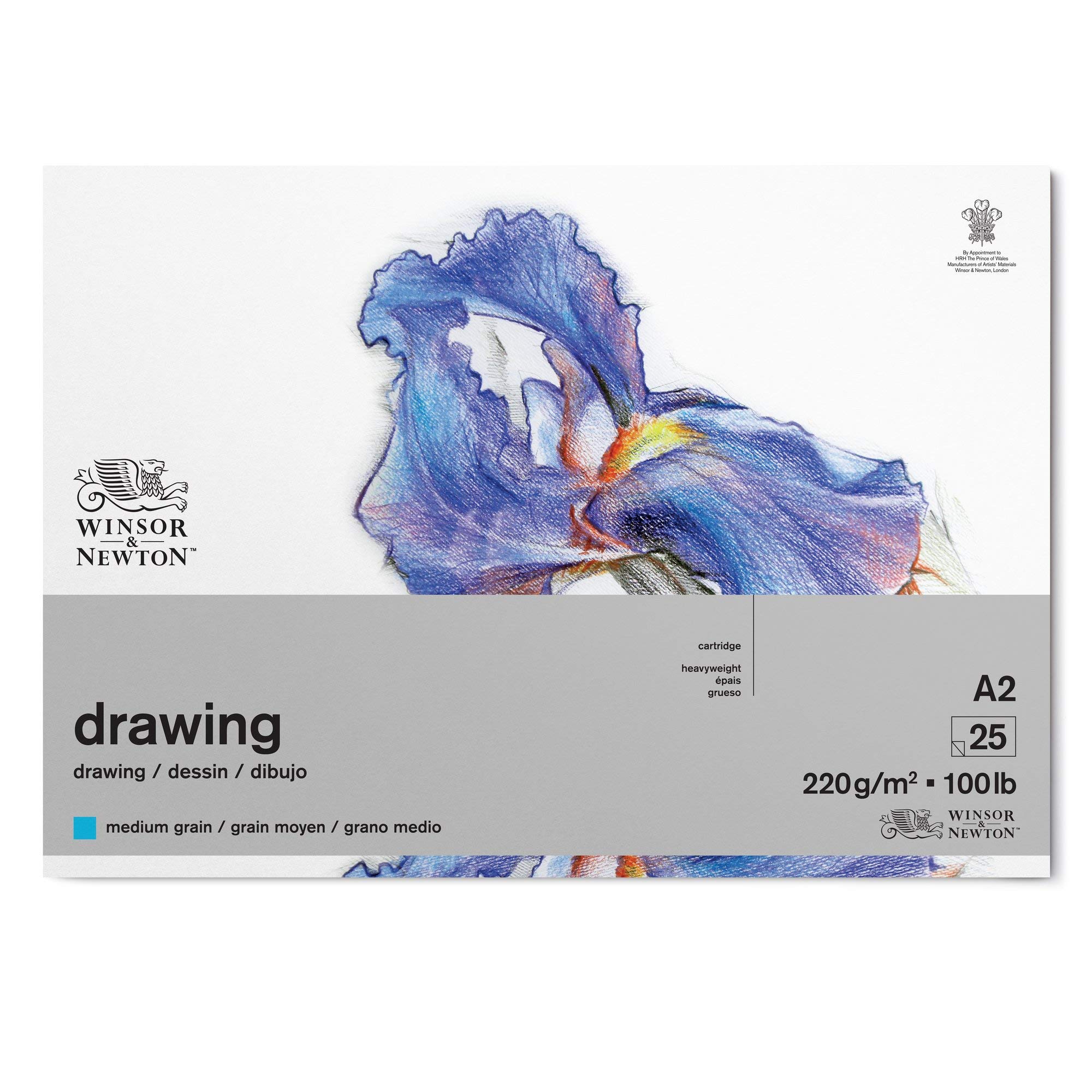 Winsor and Newton 6689749 Drawing Medium Pad, A2 Size, 25 Sheet, 220gsm, Pack of 3 — image 1