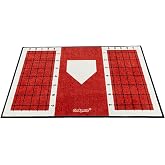 GoSports Baseball and Softball Hitting Mat with Batting Stance Alignment Guide - 6 x 4 ft