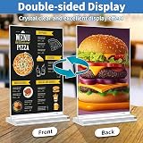 ROSSHINE A4 Acrylic Sign Holder 6 Pack T-Shape Double Sided Clear Display view 4