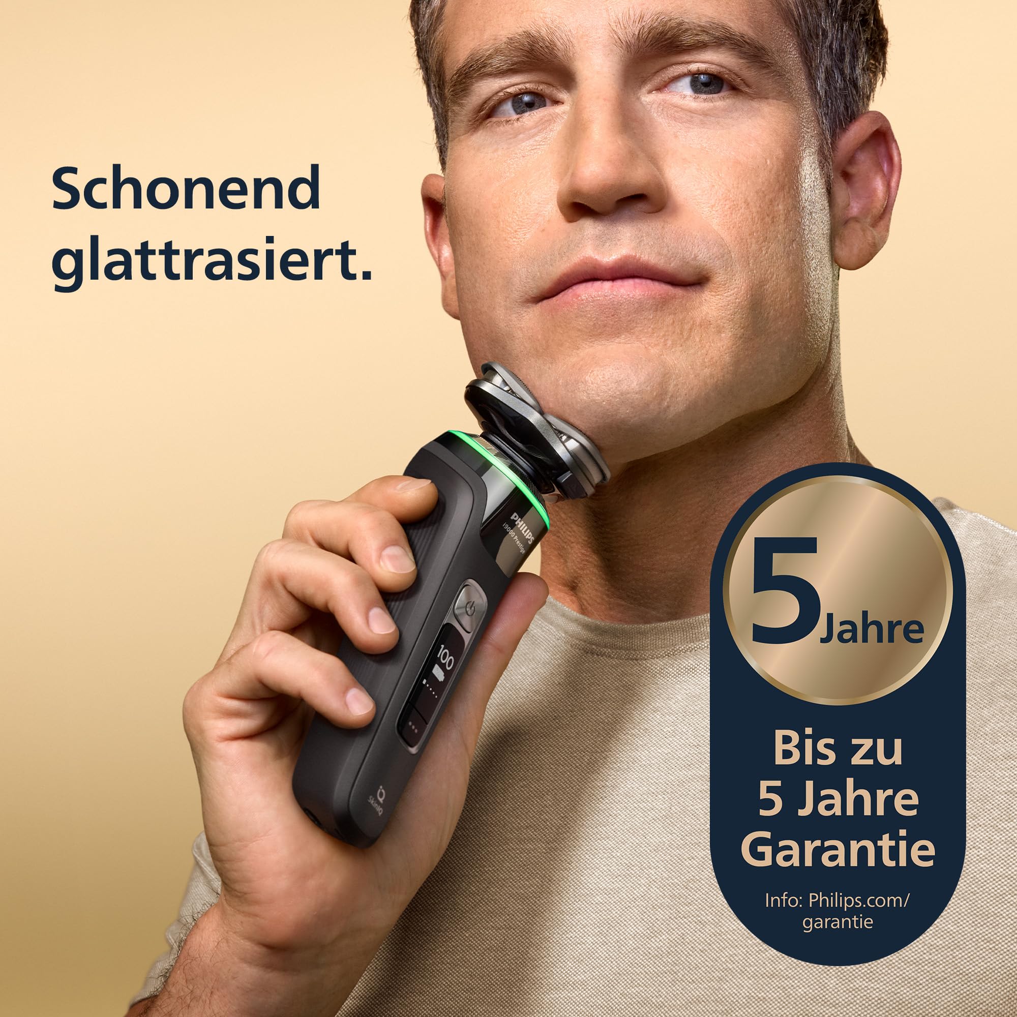 Philips Rasierer i9000 Prestige, elektrischer Nass- und Trockenrasierer für Herren mit integriertem Trimmer, schwarz, Drucksensor, Reinigungsstation, Ladestation und Reiseetui (Modell XP9207/30) 2