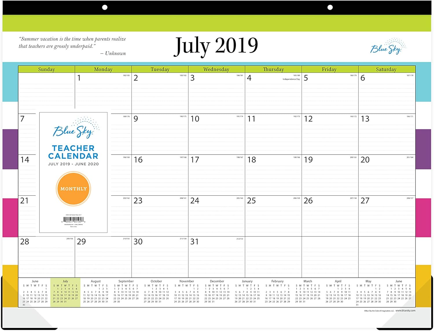 Best Academic Year Monthly Desk Calendar