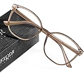 JFXQDR Women's Blue Light Blocking Glasses, TR90 Frame Computer Gaming Glasses Anti Eyestrain & UV Glare RF6208