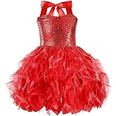 Sequin Tutu Dress for Girls Sparkly Fairy Birthday Party Dress Tulle Princess Dresses for Kids Prom Sneaker Ball Gown