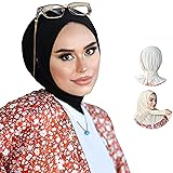 para life Black Snap Hijabs for Women, Breathable