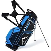 GoHimal 14-Way Lightweight Golf Stand Bag with Multiple Pockets | Golf Bags for Men, Two-Tone 14-Way Top, Smart Storage with 10 Pockets, Padded Straps, Cooler Pocket, Rain Hood