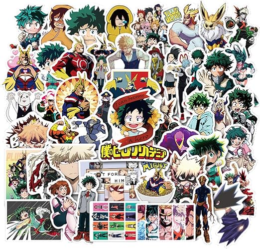 50pcs Anime Water Bottle Stickers Kids Teen Cool Amazon Co Uk Electronics