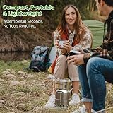 Ohuhu Rocket Stainless Steel Camping Stove Wood Alcohol Portable Outdoor Cooking view 6