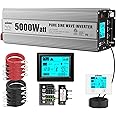 GIANDEL Power Inverter 5000 Watt Pure Sine Wave ETL UL458 Listed Converts 12 V to 120 Vac with Hard Wire Terminals & Push Mount Remote with Big LCD Display for Solar System RV Trucks Camper Boats