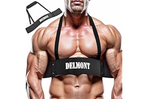 Delmont Arm Blaster for Bicep Curl | Adjustable Arm Isolator with Foam Padding & Durable Aluminum Frame, Muscle Building & Strength Training Equipment for Bodybuilding, Gym & Home Workouts