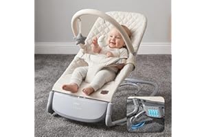 Orzbow Electric Baby Rocker with Innovative Auto Rocking Motion, Adaptable 3-Speed, Smart Tap Sensing, Soothing Sounds, and 3