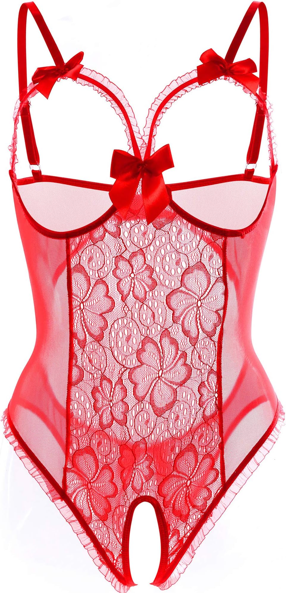 JuicyRose Women's One Piece Teddy Lingeire, Lace Sleepwear Nightie