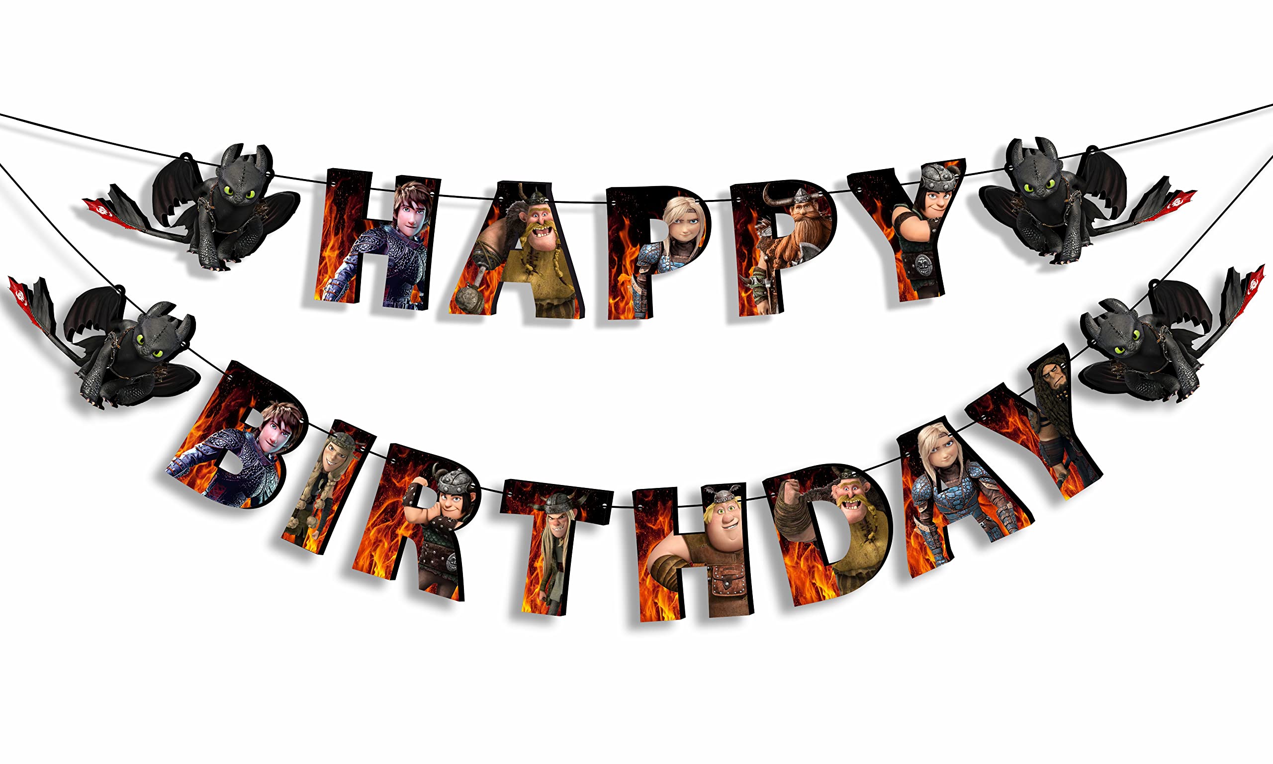 How to Trin Yur Dragn Birthday Banner – Viking Party Decor | Printable Dragn Banner for Adults | Fantasy Theme Party Backdrop