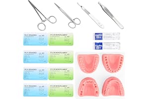 Medclimber New Generation Dental Suture pad Practice Kits Oral Suture Training Kits for Dental School Students or Dentist 4 Different Types Suture pad with DIY Module