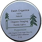 Organic Stinging Nettle and Peppermint Salve - 2oz, Stinging Nettle Salve, Chemical-Free Moisturizing Skin Care for Dry Irritated Skin