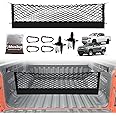 Muslogy Truck Bed Cargo Net Compatible with 2015-2022 Chevy Colorado & GMC Canyon Accessories Storage Organizer Pickup Truck Bed Envelope Style Net with Heavy Duty Carabiners & Tie Down Anchor Set