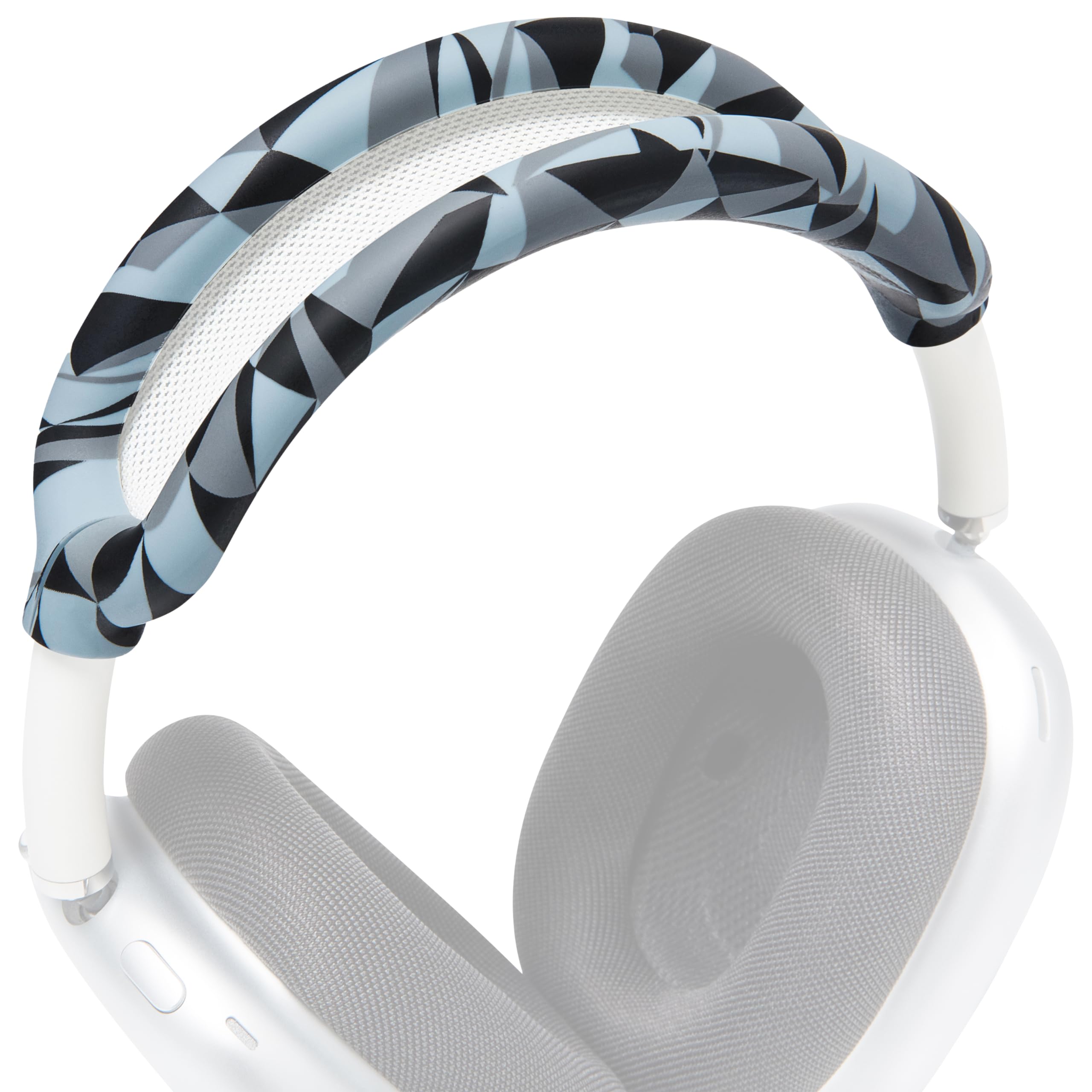 WC BandZ Max – Silicone Headband Cover Compatible with AirPods Max 1 & 2 by Wicked Cushions | Enhanced Comfort and Protection | Available in Wicked Designs | Geo Grey