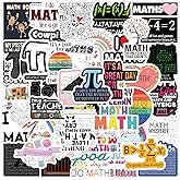 60PCS Funny Math Stickers for Teachers Reward for Students, Eikecy Cartoon Science Stickers for Water Bottles Laptop Scrapbook Journaling Vinyl Waterproof Decals for Kids Teens