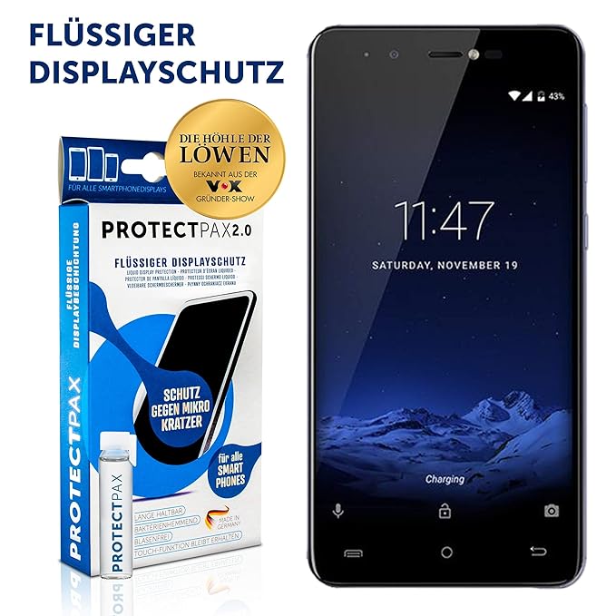 ProtectPax Cubot R9 Displayschutz – Original Flüssiges Displayglas – Unsichtbare Panzerglasfolie gegen Kratzer – Blasenfreie 