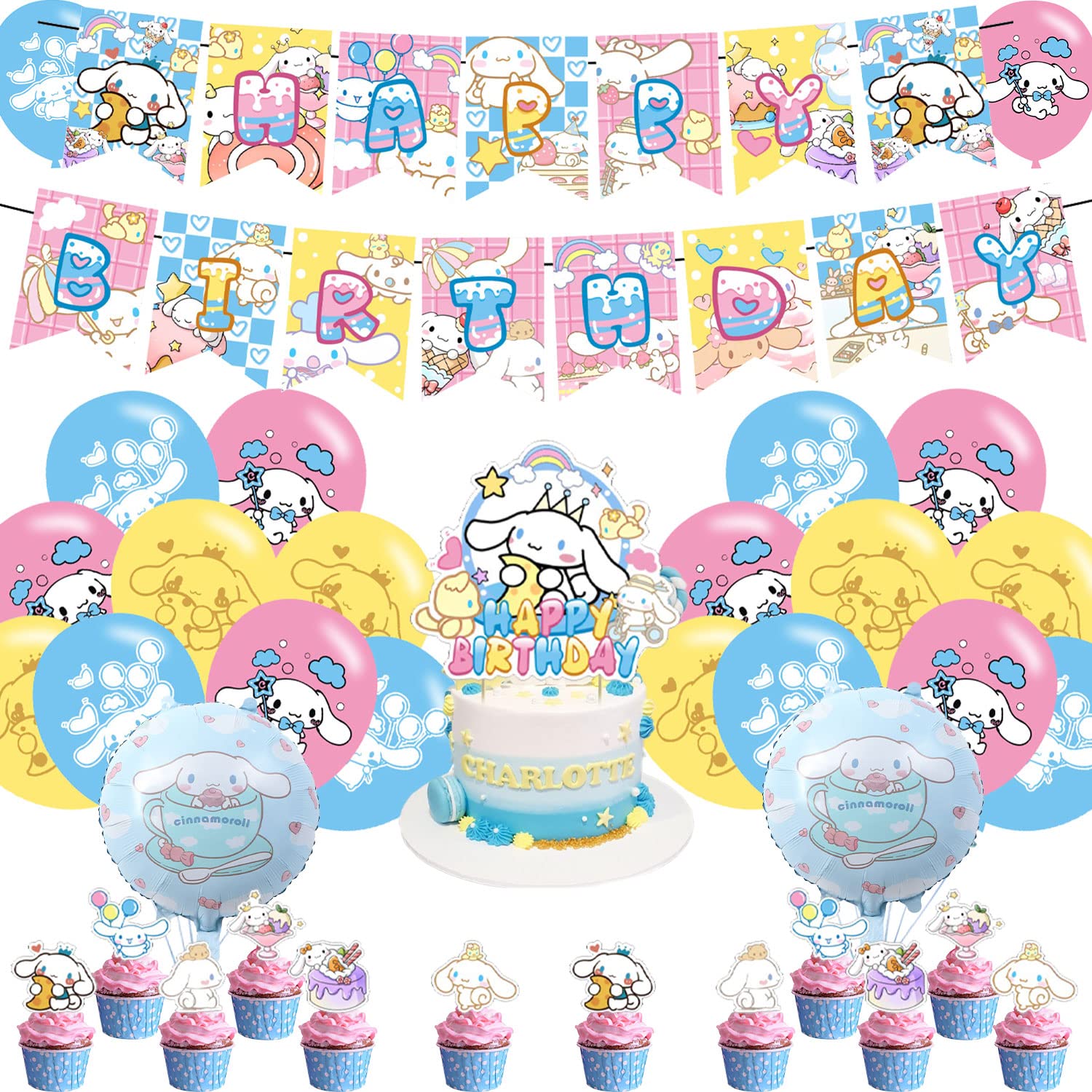 Queen.Y Pet Dog Party Decoration Kit - 23 Pcs, Balloons, Banners, Paw Print & Confetti, Lets PAWTY - View #6
