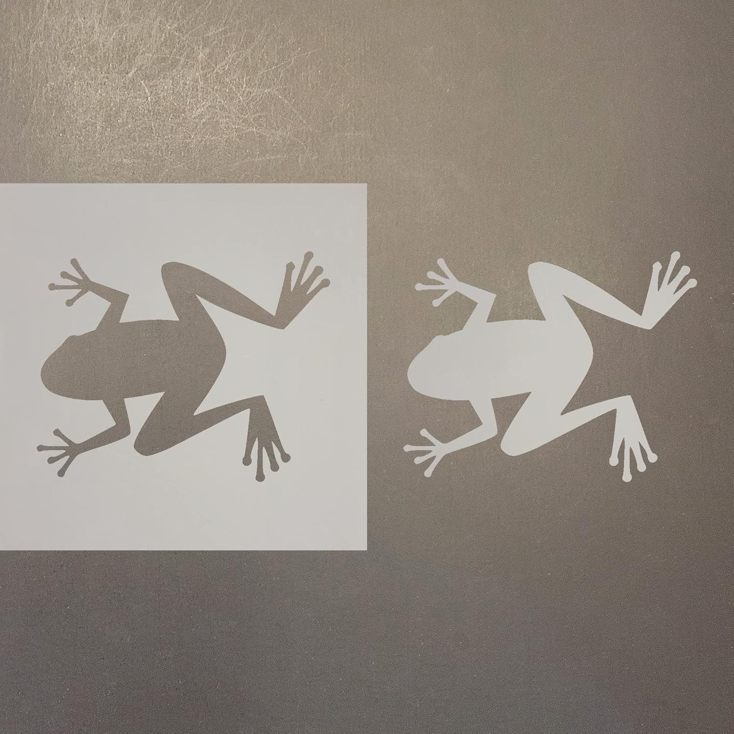 Mixed Media - Frog 1 Reusable Mylar Stencil - Art Craft Supplies 4 Inch