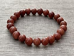 Red Goldstone Crystal Bead Bracelet 8mm, Wholesale