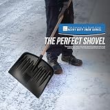 TDBS Snow Shovel Heavy Duty 44cm Plastic Head 120cm Wooden Handle view 7