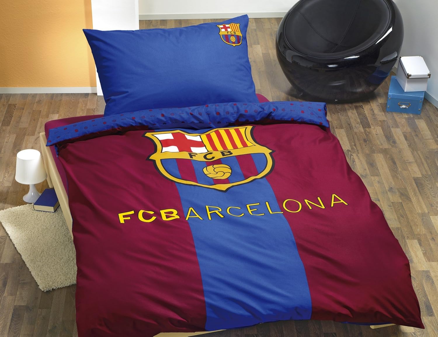 Original FC Barcelona BARCA Bettwäsche 140x200+65x65 cm ÖkoTex
