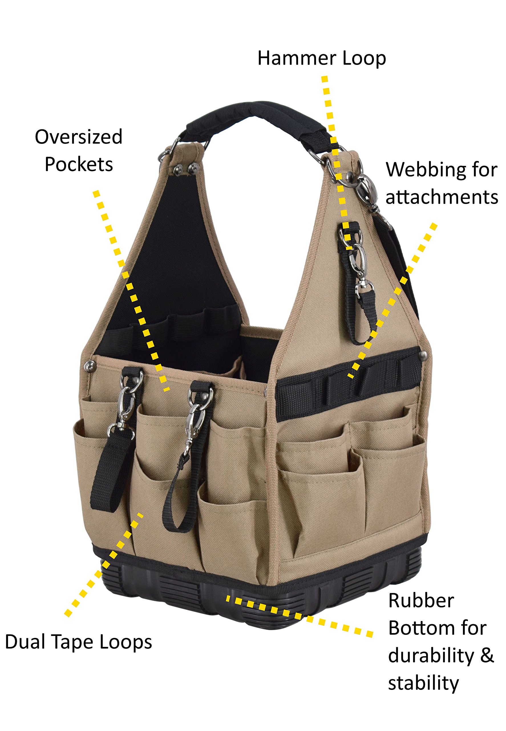 Jackson Palmer 9” Tool Carrier with Rubber Base with Additional Pouches