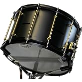 Beatello Big Cannon Snare Drum 14"x8" - Carbon Steel Deep Shell with 18 Air Vents, Low-Frequency Enhanced, 12-Lug Precision Tuning for Rock &amp; Metal