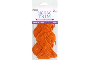 Essentials By Leisure Arts Ric Rac Jumbo 1 13/32" 2 yards Orange - rick rack trim for sewing - wavy ric rac trim for sewing and crafts - ric rac ribbon - rick rack trim orange