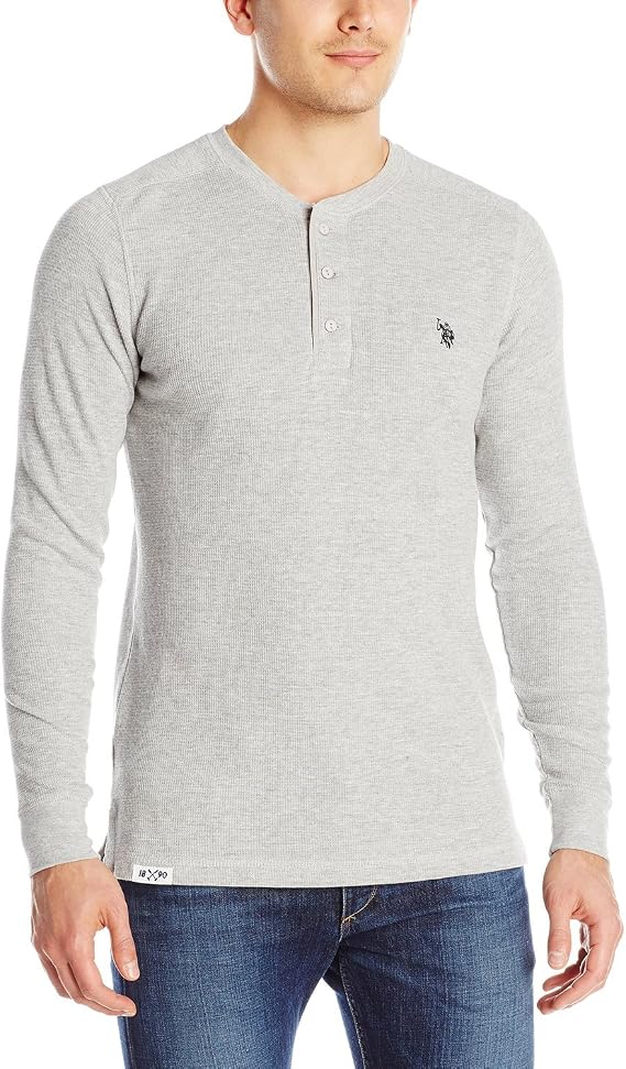 100 cotton thermal henley
