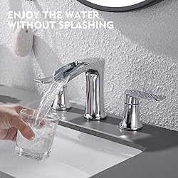 Yundoom Chrome Bathroom Faucet - 8 Inch Widespread
