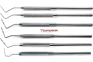 SUPERIOR INSTRUMENTS Dental Probes Williams, CP11, CP12, CPITN, Novatech Color Coded Diagnostic 6 Pieces Instruments