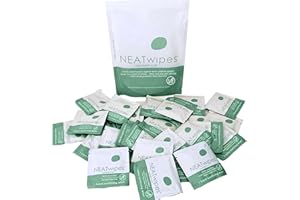 NEATSHEETS NEATwipes Hand Sanitizing Wipes | Travel Size | Disposable Wet Wipe & Biodegradable | Cucumber Aloe Essential Oil | Soothing Aloe & Glycerin | 24 Individually Wrapped Wipes