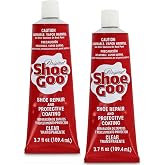 Sof Sole 3.7 Ounce Goo Repair Adhesive for Fixing Worn Shoes or Boots, Clear, 3.7-Ounce Tube (2-Pack), Universal