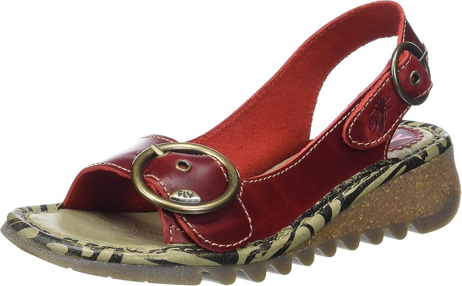 red fly sandals