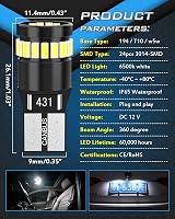 KATUR 194 LED Bulbs 12V 6000K White 4pcs Canbus Error Free W5W T10 168 194 view 4