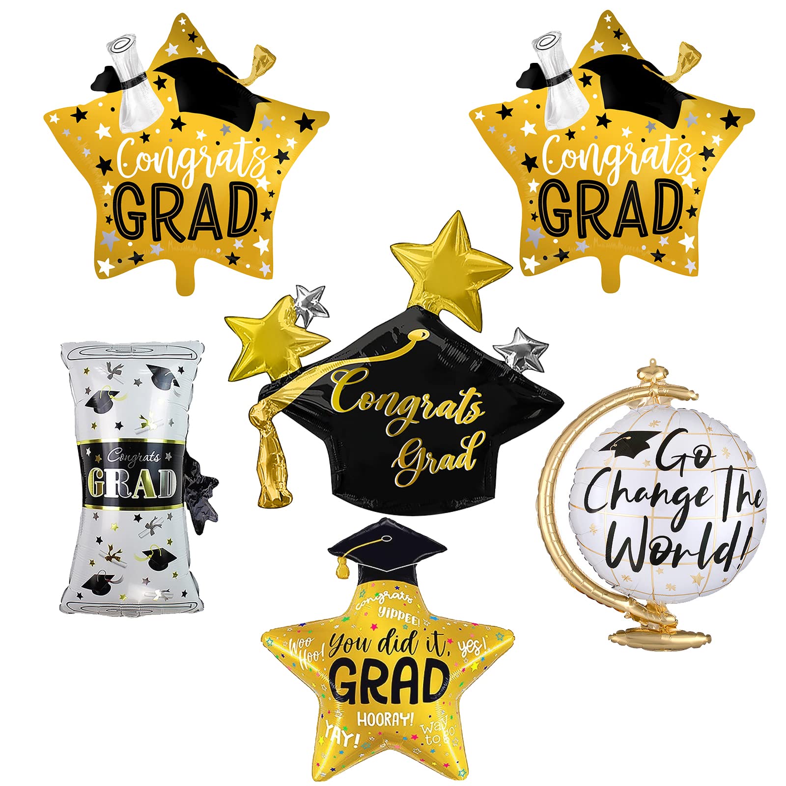 6Pcs Congrats Balloons for Graduation Decorations, Class of 2025 ...