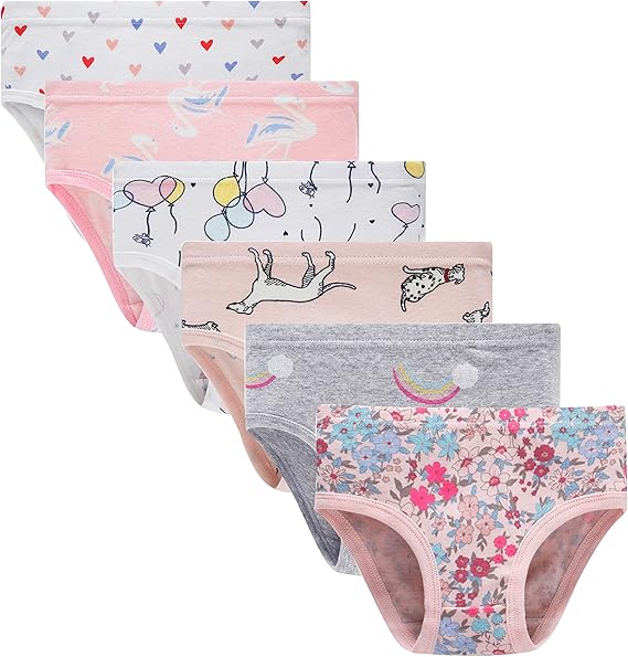 Slenily Little Girls' Soft Cotton Underwear Kids Cool