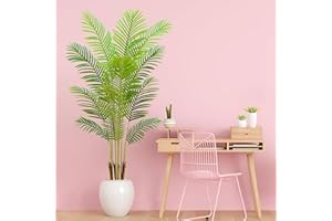 HZXGCP Artificial Palm Tree 5ft,Tall Faux Plant for Decor Indoor with 16 Trunks - The Perfect Indoor Silk Floor Plant for Hom