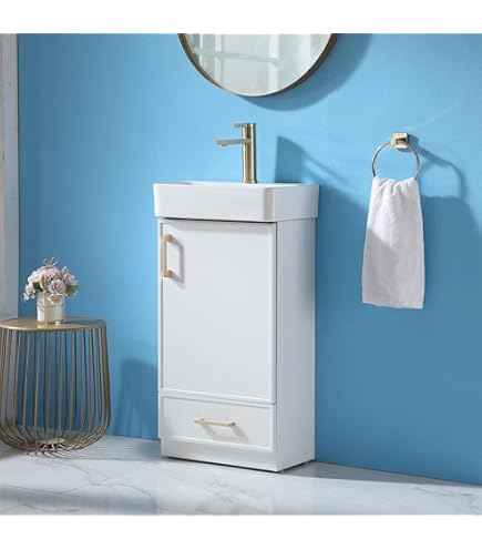 Meuble-lavabo mural 18 Signature Hardware Nadiya, érable