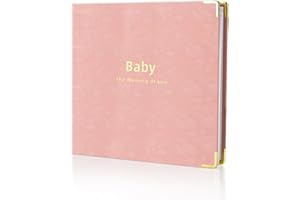 IRIDIPITY Baby book Baby Memory Book for baby boys and girls First 5 years baby book keepsake baby books (Pink)