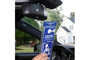MirorTag Charm by JL Safety - A Novel Way to Protect, Display & Put Away a Handicap Parking Placard. Magnetically On & Off. Fits All Mirror Sizes. 1 Holder and 1 Magnet Charms Included. Made in USA