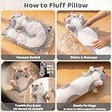 Mewaii 36in Long Cat Plush Pillow Gray Sleeping Hugging Plush Toy view 8